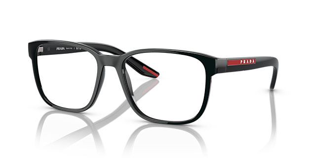 PS 06PV Schwarz KunststoffEyeglass Frames von B24, Dreiviertelansicht