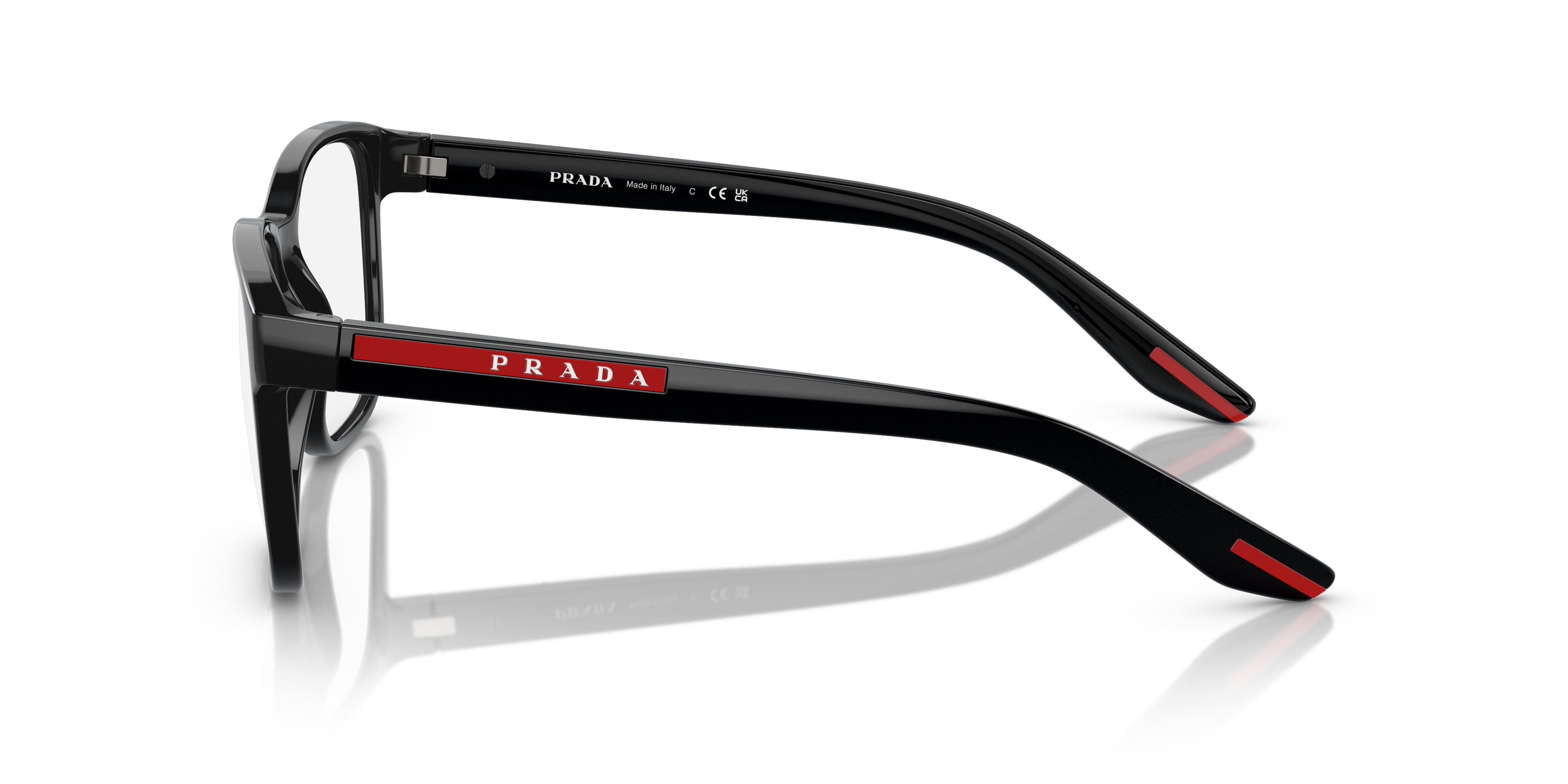 PS 06PV Schwarz KunststoffEyeglass Frames von B24, Seitenansicht