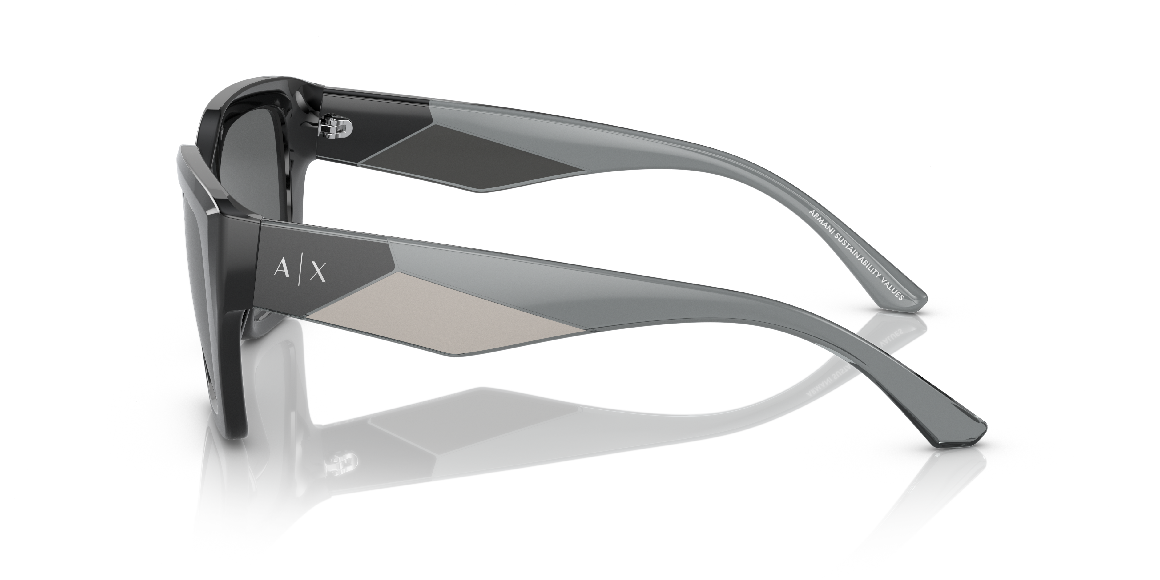 AX4125SU Glanzend zwart KunststofSunglass Frames van B24, Zijaanzicht