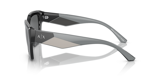 AX4125SU Glanzend zwart KunststofSunglass Frames van B24, Zijaanzicht