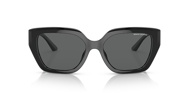 AX4125SU Glanzend zwart KunststofSunglass Frames van B24, Vooraanzicht