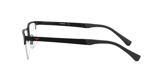 EA1110D Rubber zwart MetaalEyeglass Frames van B24, Zijaanzicht