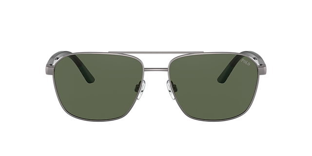 PH3140 Halfglanzend staalgrijs MetaalSunglass Frames van B24, met getinte lenzen