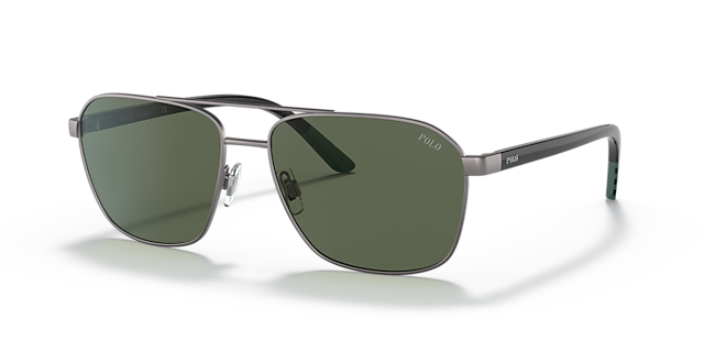 PH3140 Halfglanzend staalgrijs MetaalSunglass Frames van B24, Hoekweergave