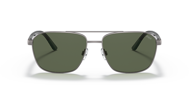 PH3140 Halfglanzend staalgrijs MetaalSunglass Frames van B24, Vooraanzicht