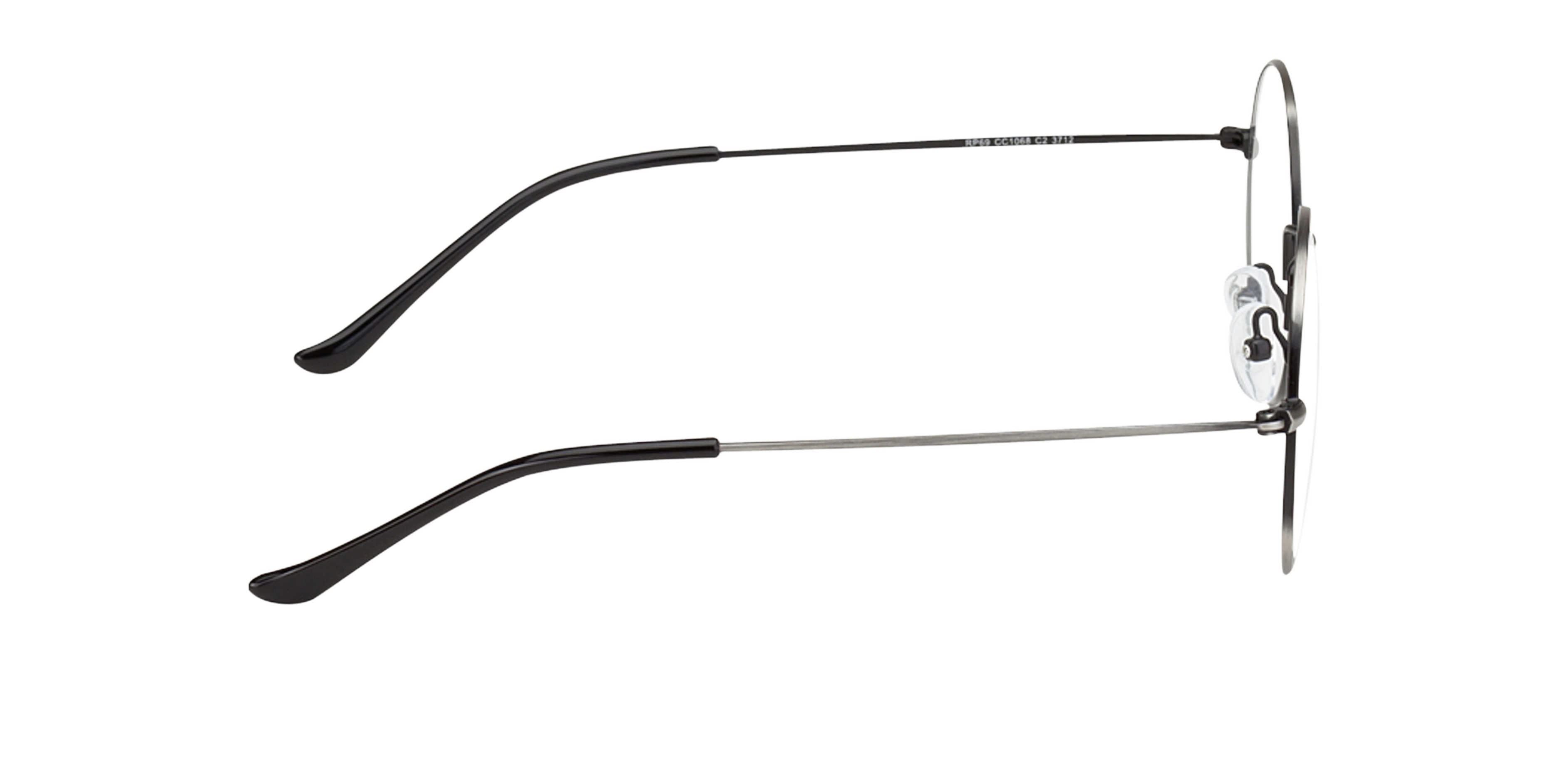 Brisbane Antraciet MetaalEyeglass Frames van B24, Zijaanzicht