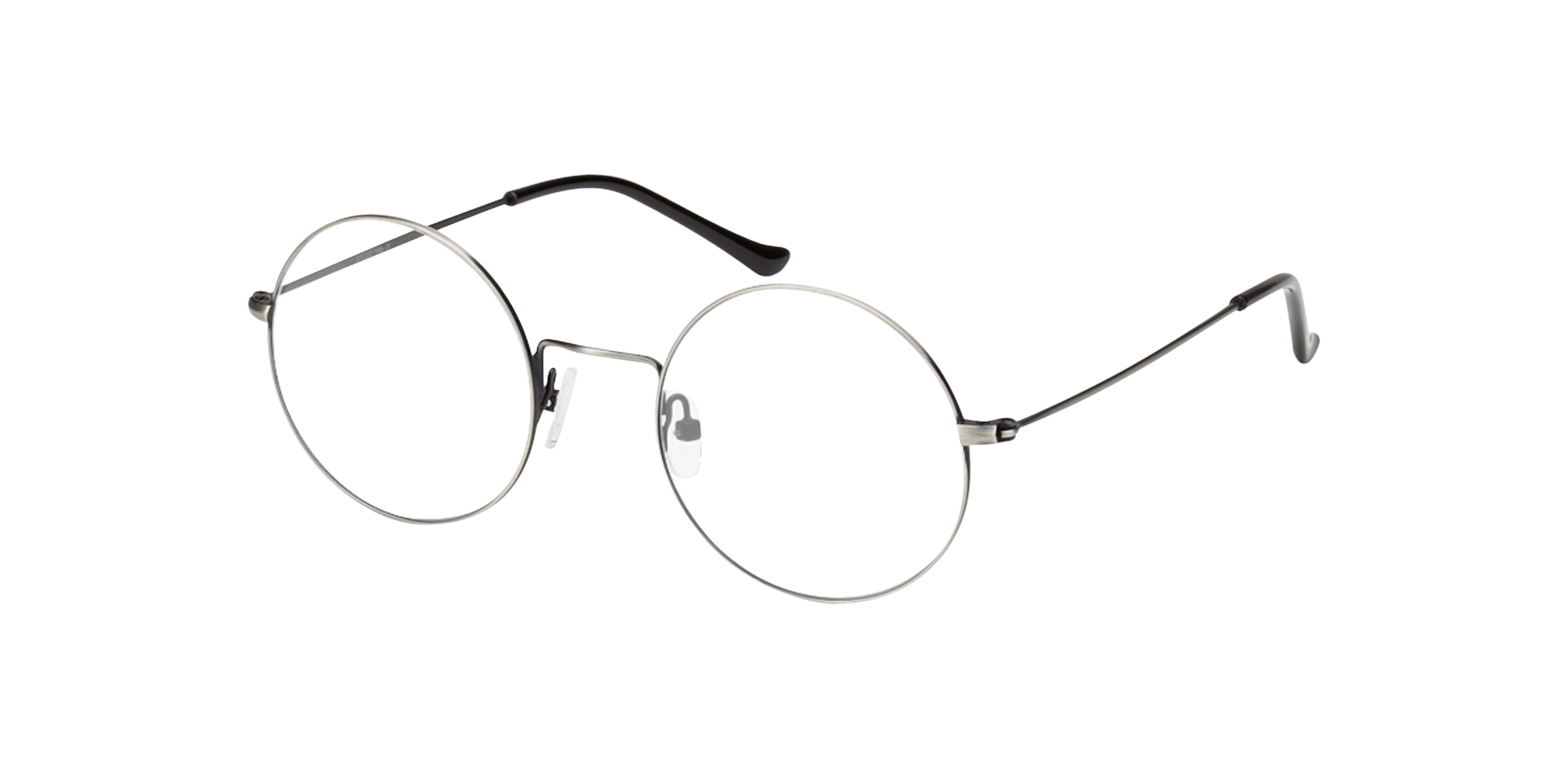 Brisbane Antraciet MetaalEyeglass Frames van B24, Hoekweergave