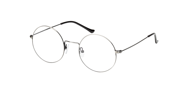 Brisbane Antraciet MetaalEyeglass Frames van B24, Hoekweergave