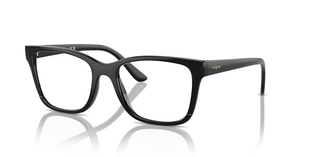 VO5556 Schwarz KunststoffEyeglass Frames von B24, Dreiviertelansicht