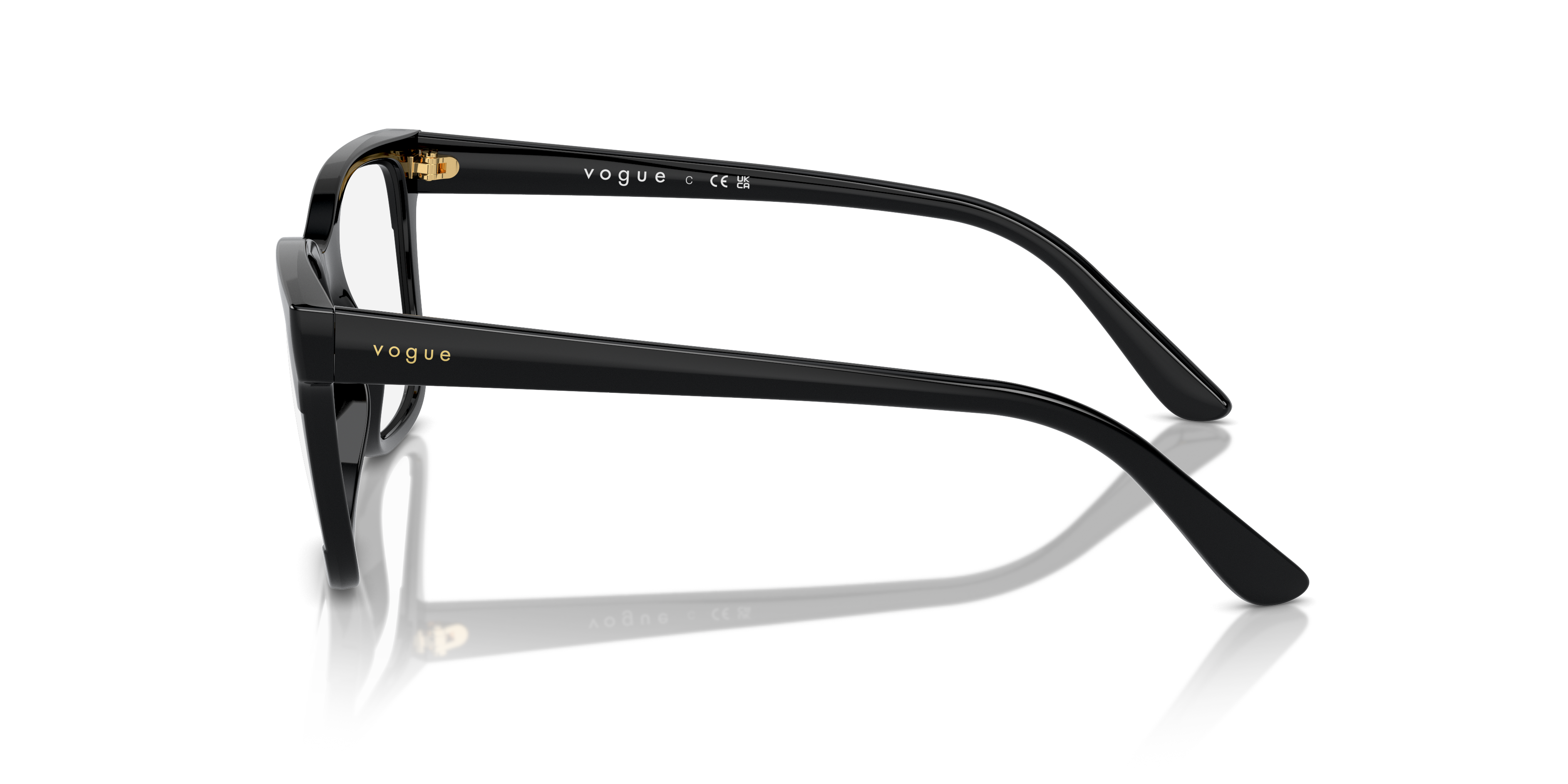 VO5556 Zwart KunststofEyeglass Frames van B24, Zijaanzicht