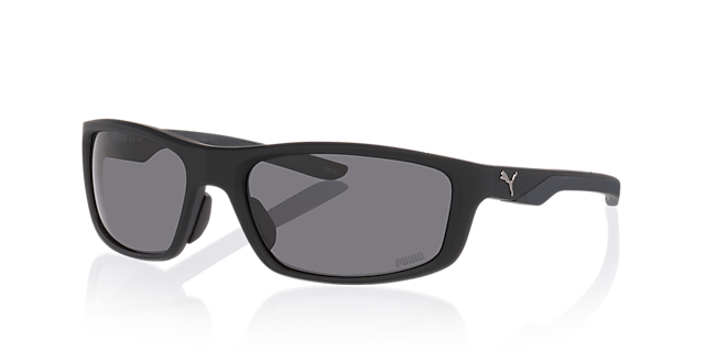 PU0480S Schwarz KunststoffSunglass Frames von B24, Dreiviertelansicht