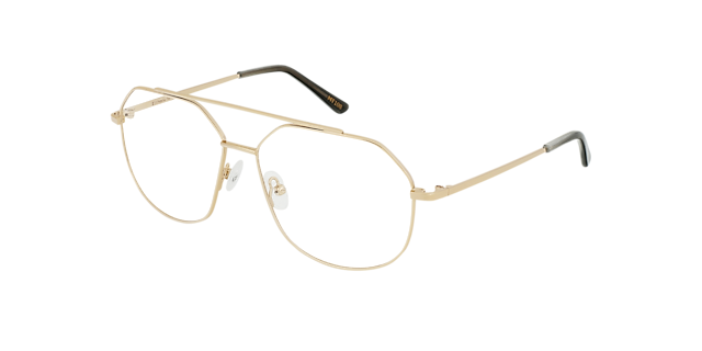 Viper Light Gold Metal MetaalEyeglass Frames van B24, Hoekweergave