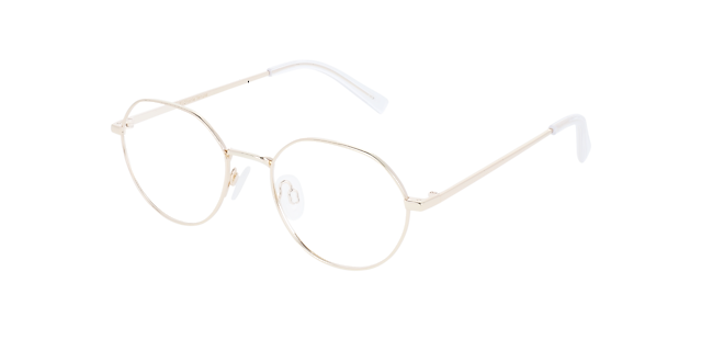 Logan Light Gold Titanium TitanEyeglass Frames von B24, Dreiviertelansicht