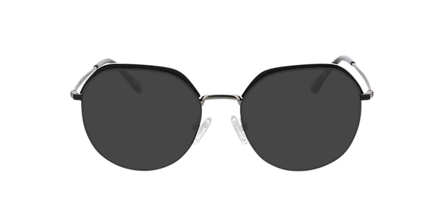 Ibiza Matzilver & zwart MetaalEyeglass Frames van B24, met getinte lenzen