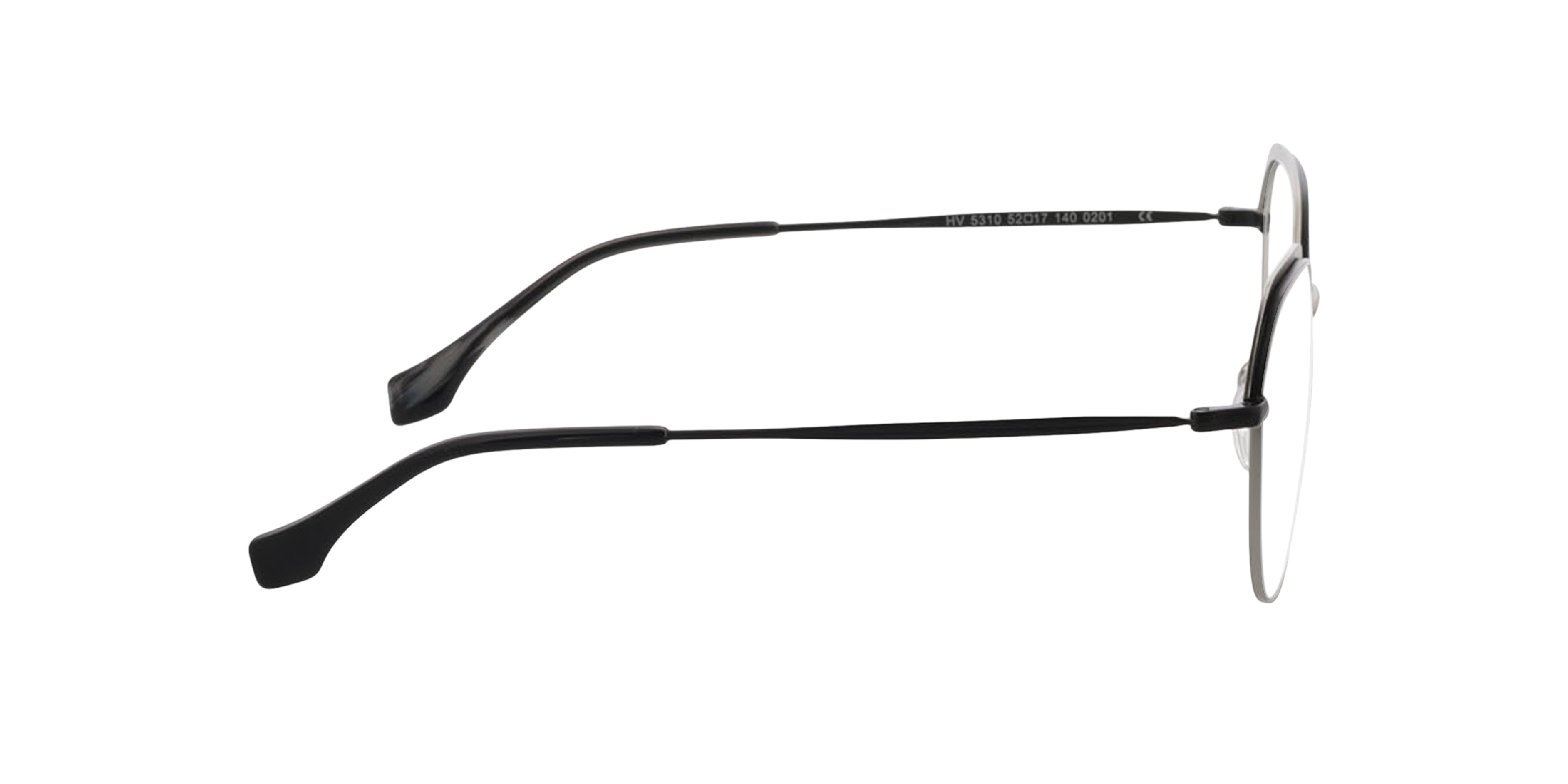 Ibiza Matt Silver  &  Black MetallEyeglass Frames von B24, Seitenansicht