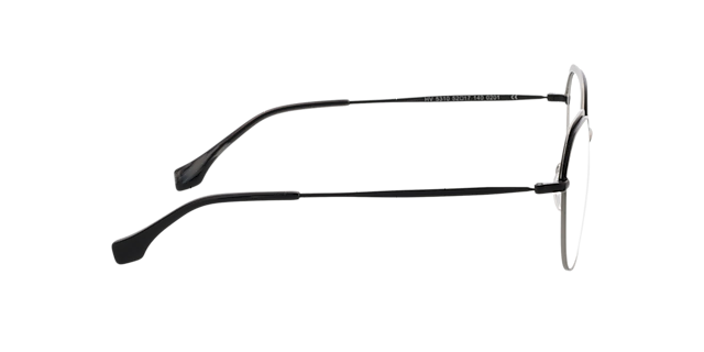 Ibiza Matzilver & zwart MetaalEyeglass Frames van B24, Zijaanzicht