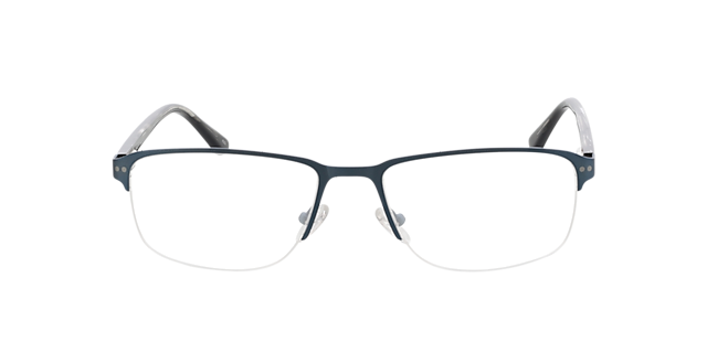 Frisco Mattblau MetallEyeglass Frames von B24, Vorderansicht