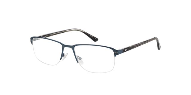 Frisco Mattblau MetallEyeglass Frames von B24, Dreiviertelansicht