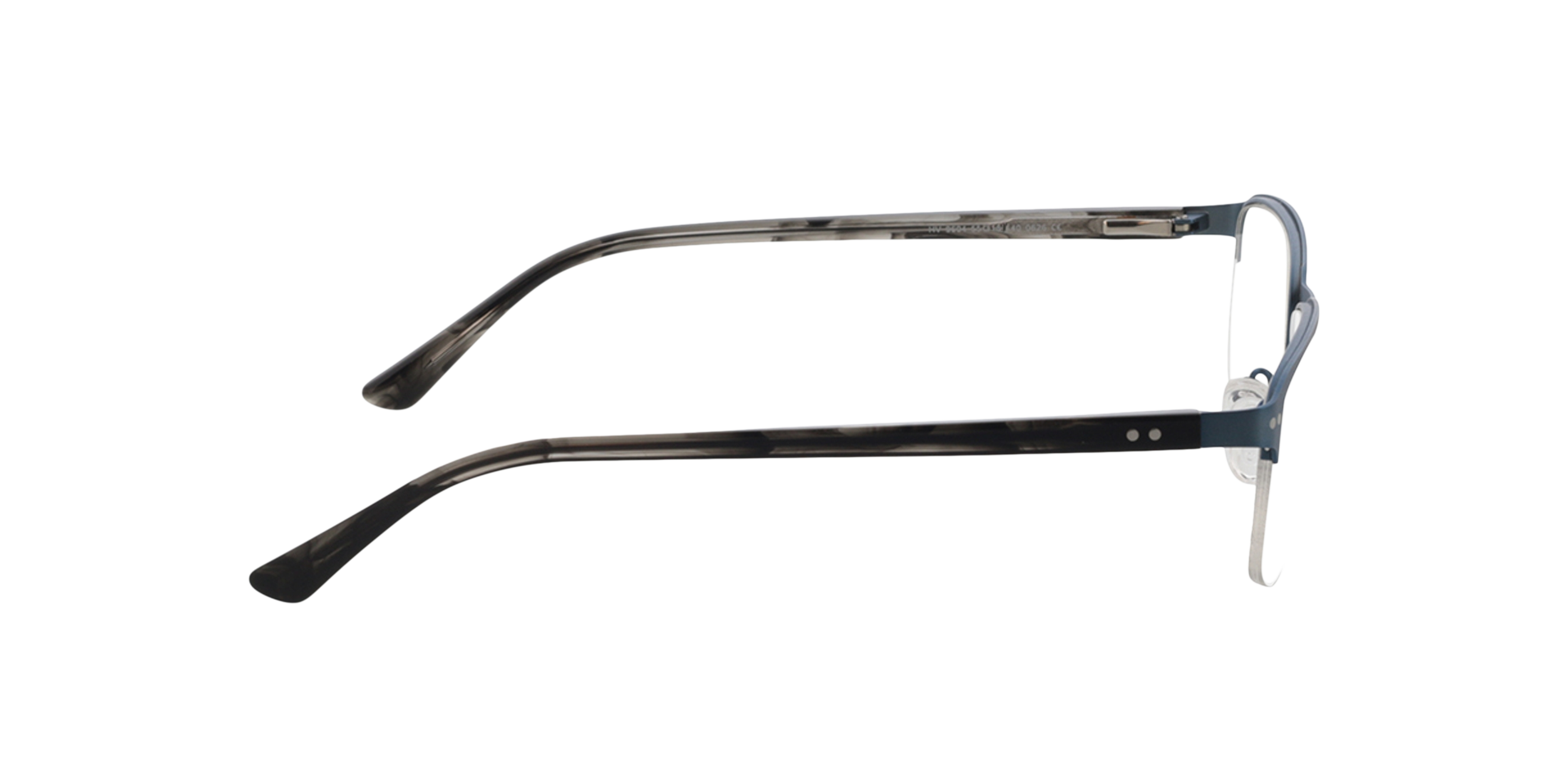 Frisco Matblauw MetaalEyeglass Frames van B24, Zijaanzicht