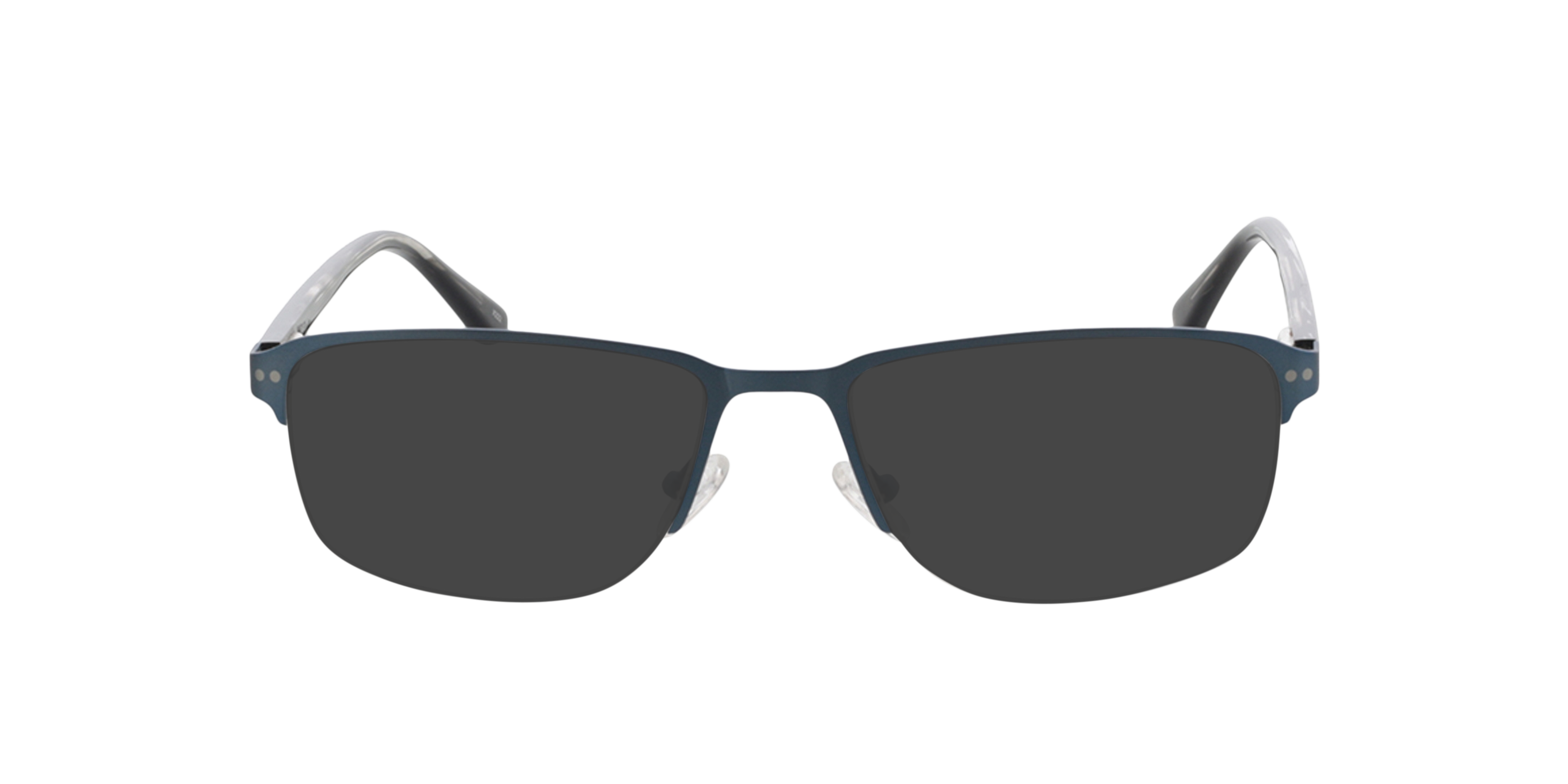 Frisco Matblauw MetaalEyeglass Frames van B24, met getinte lenzen