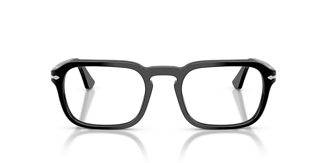 PO3390V Zwart AcetaatEyeglass Frames van B24, Vooraanzicht