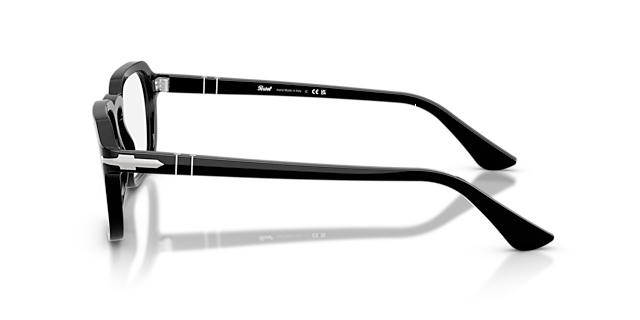 PO3390V Zwart AcetaatEyeglass Frames van B24, Zijaanzicht