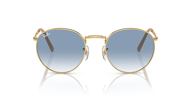 New Round Arista Gold MetallSunglass Frames von B24, Vorderansicht