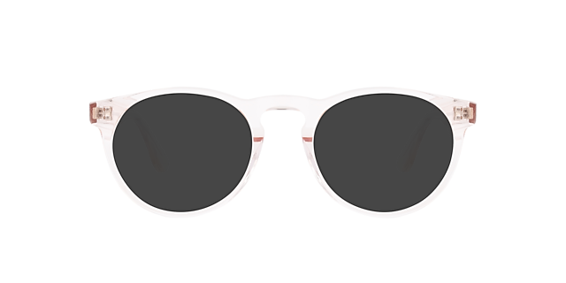 Steven S. Sunny Apricot AcetaatEyeglass Frames van B24, met getinte lenzen