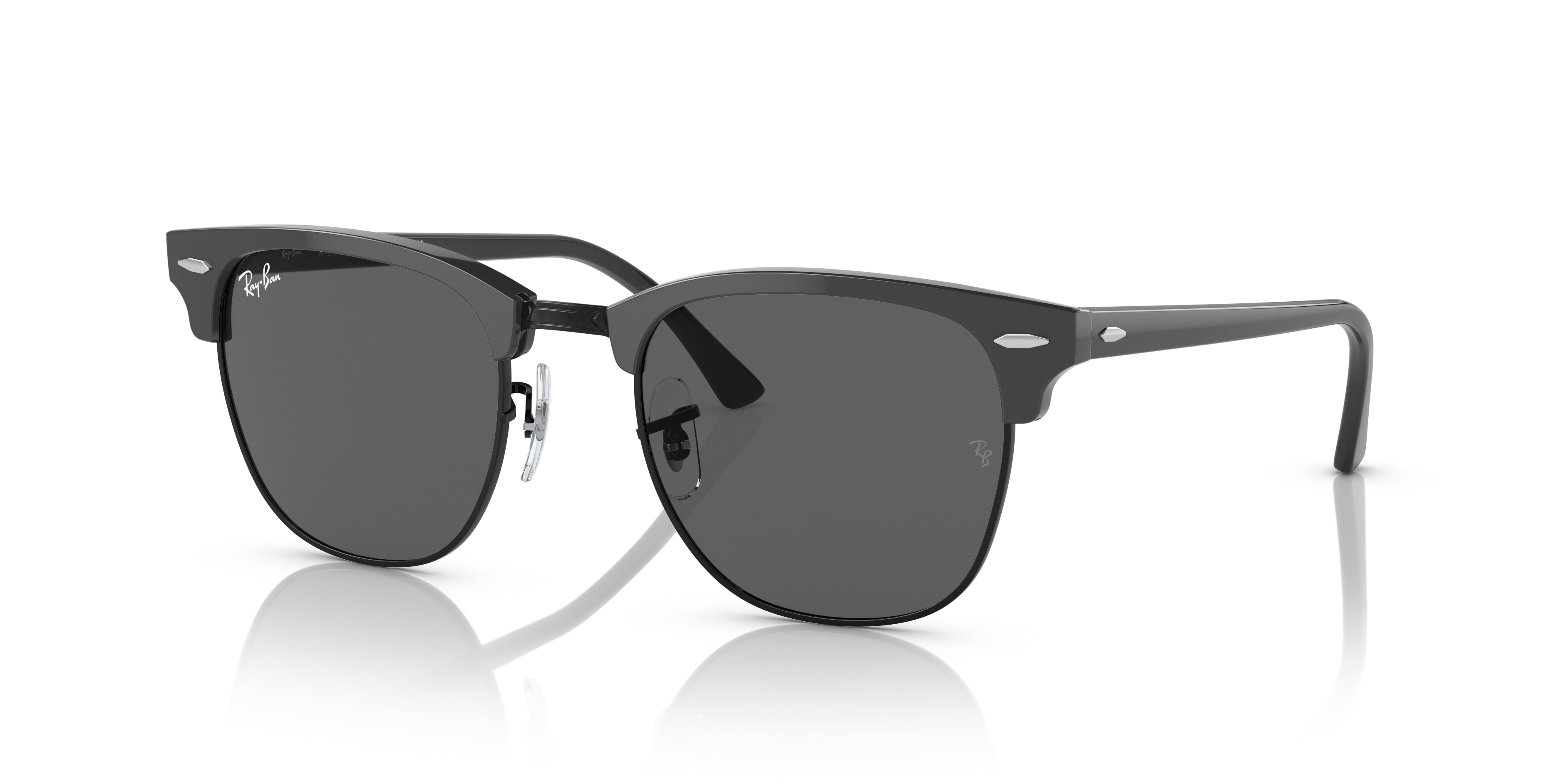 RB3016 Grau auf Schwarz AcetatSunglass Frames von B24, Dreiviertelansicht