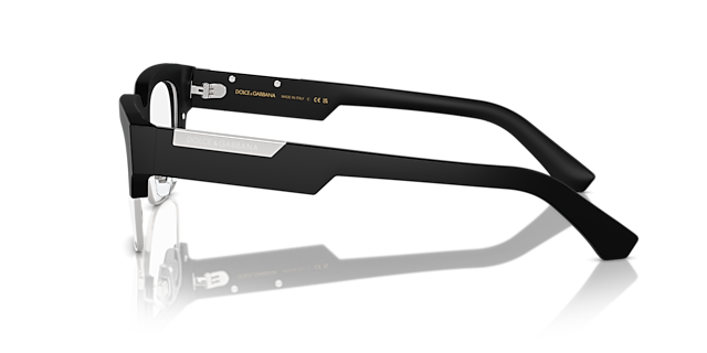 DG3388 Matzwart AcetaatEyeglass Frames van B24, Zijaanzicht