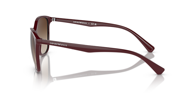 EA4073 Glänzendes Bordeaux KunststoffSunglass Frames von B24, Seitenansicht