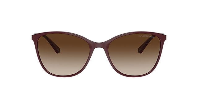 EA4073 Glänzendes Bordeaux KunststoffSunglass Frames von B24, mit getönten Gläsern