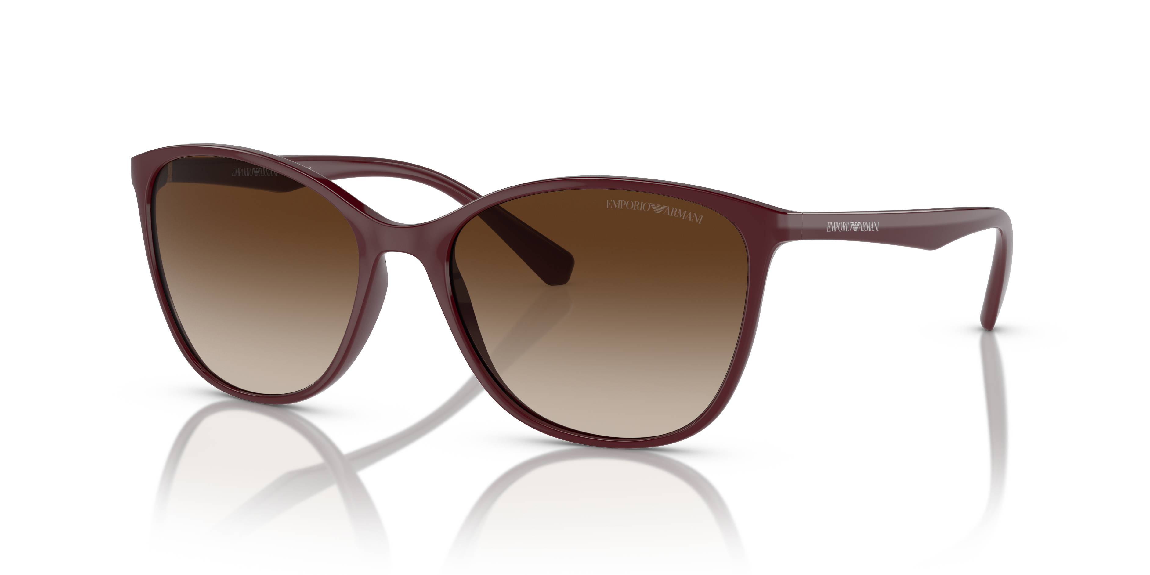 EA4073 Glänzendes Bordeaux KunststoffSunglass Frames von B24, Dreiviertelansicht