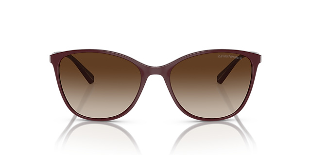 EA4073 Glänzendes Bordeaux KunststoffSunglass Frames von B24, Vorderansicht