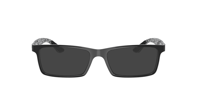 RB8901 Schwarz auf Grau KunststoffEyeglass Frames von B24, mit getönten Gläsern