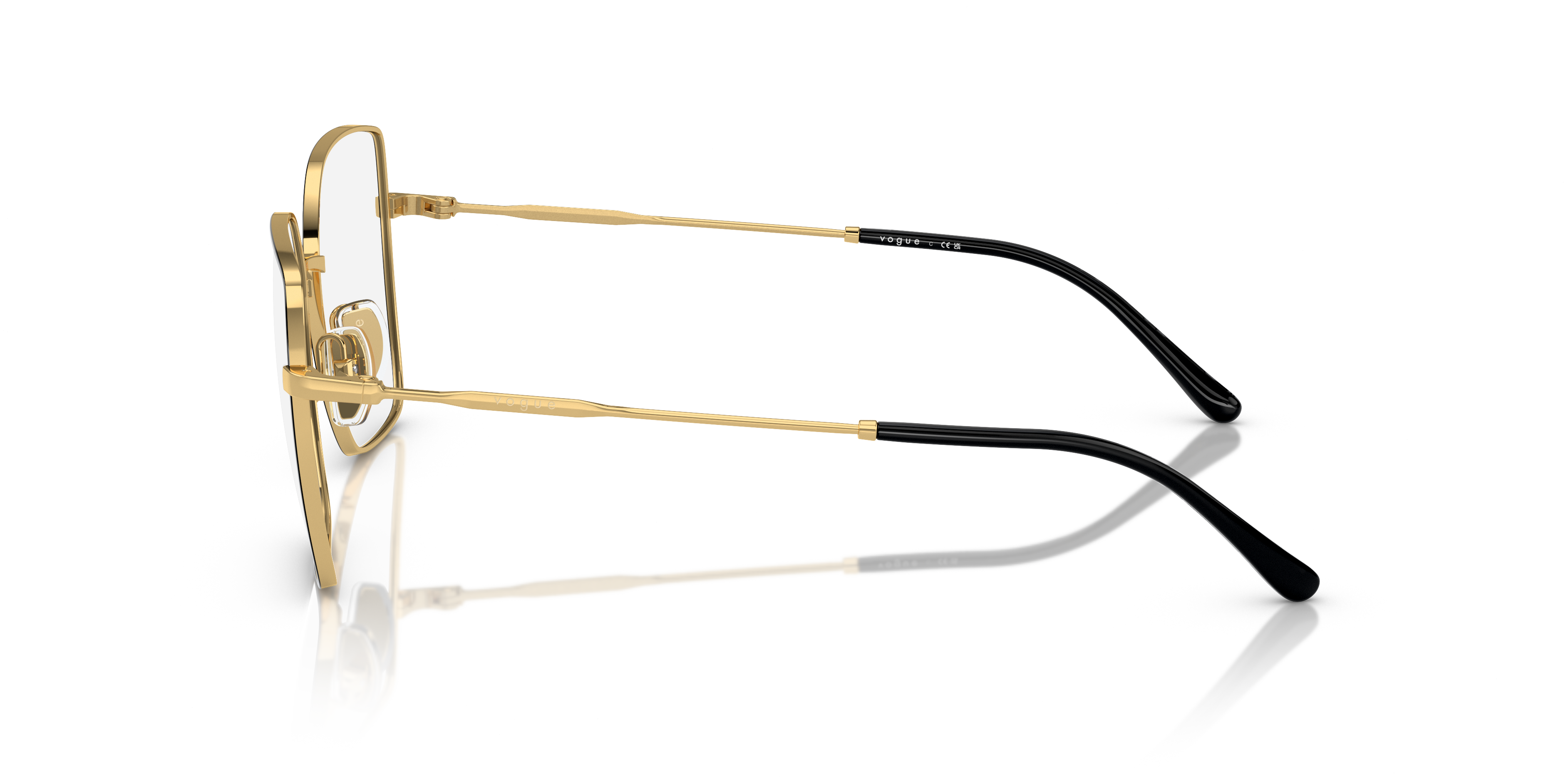 VO4274 Top zwart & goud MetaalEyeglass Frames van B24, Zijaanzicht