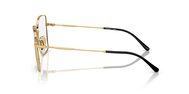 VO4274 Oben Schwarz & Gold MetallEyeglass Frames von B24, Seitenansicht