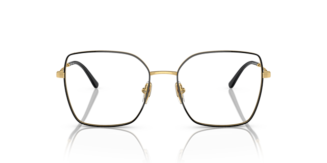 VO4274 Oben Schwarz & Gold MetallEyeglass Frames von B24, Vorderansicht