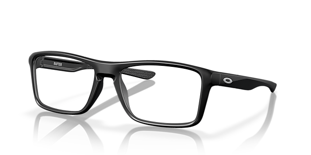 Rafter Satijnglans zwart KunststofEyeglass Frames van B24, Hoekweergave