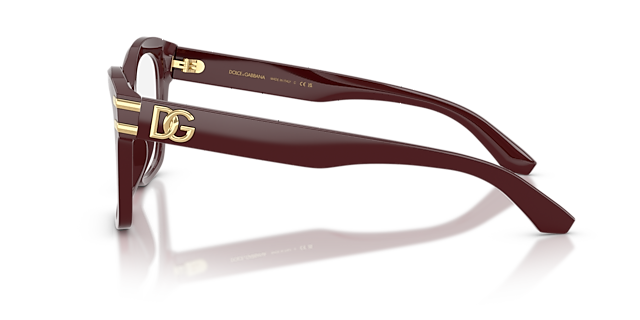 DG3419 Bordeaux AcetaatEyeglass Frames van B24, Zijaanzicht