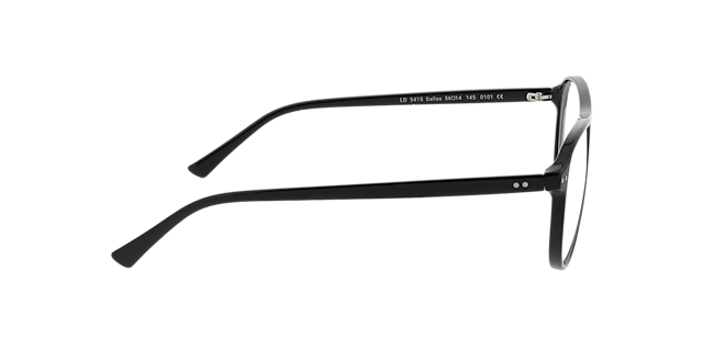 Dallas Schwarz KunststoffEyeglass Frames von B24, Seitenansicht