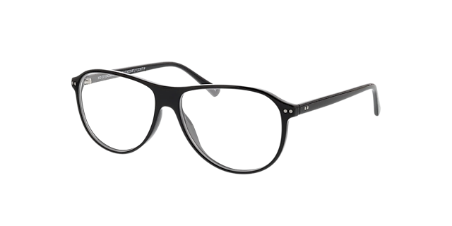 Dallas Schwarz KunststoffEyeglass Frames von B24, Dreiviertelansicht