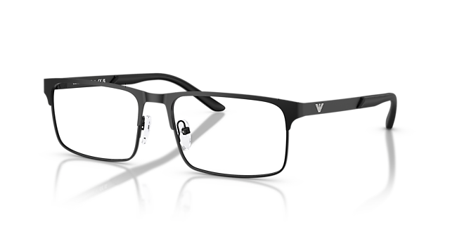 EA1170 Matzwart MetaalEyeglass Frames van B24, Hoekweergave