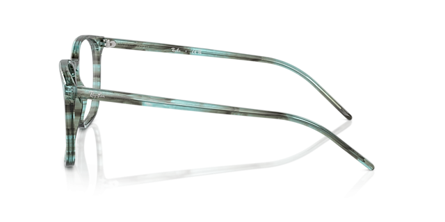 RB5387 Striped Green AcetatEyeglass Frames von B24, Seitenansicht