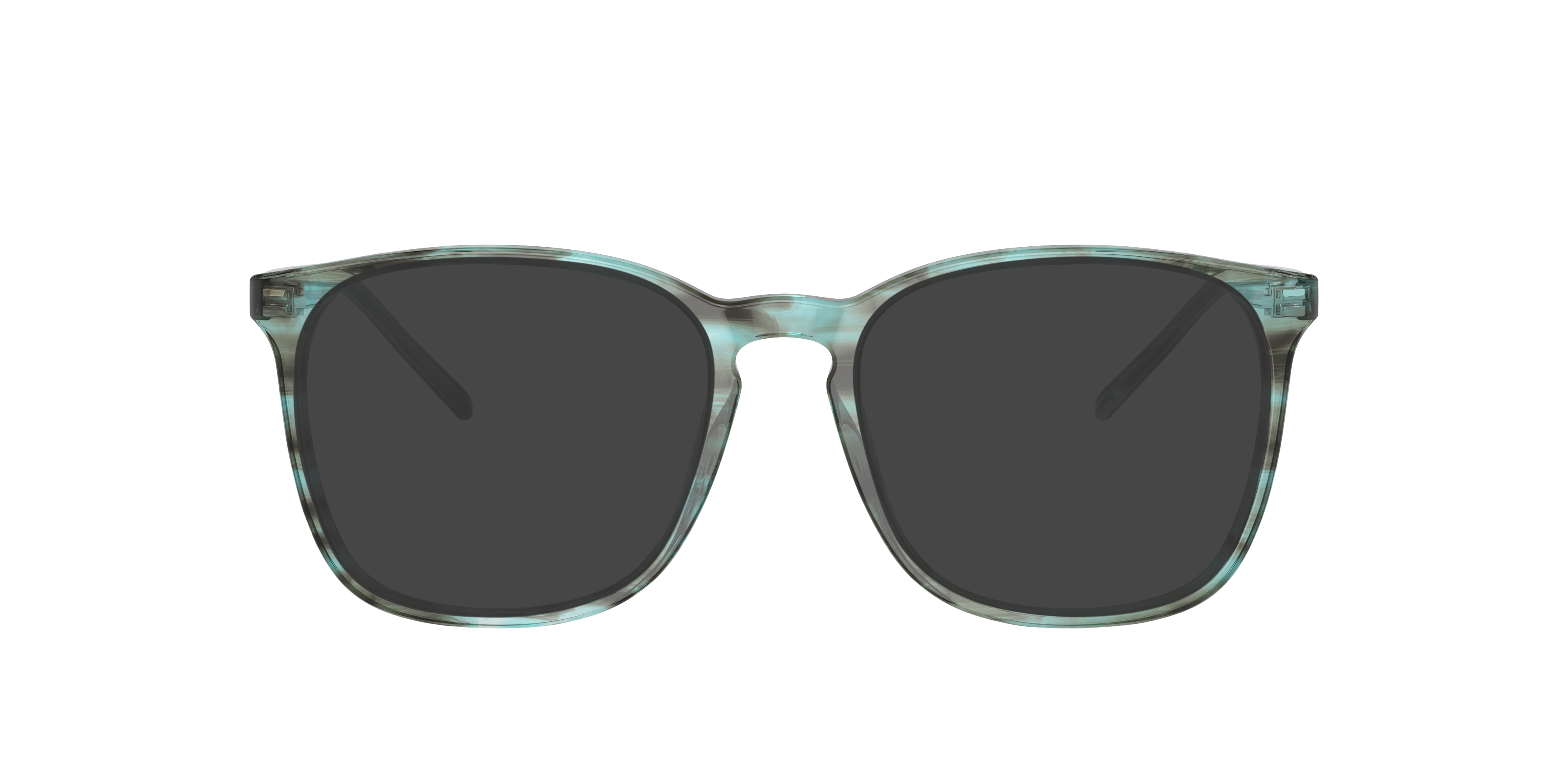 RB5387 Striped Green AcetatEyeglass Frames von B24, mit getönten Gläsern