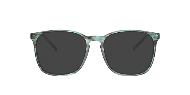 RB5387 Striped Green AcetatEyeglass Frames von B24, mit getönten Gläsern