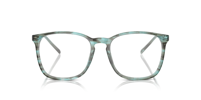 RB5387 Striped Green AcetatEyeglass Frames von B24, Vorderansicht