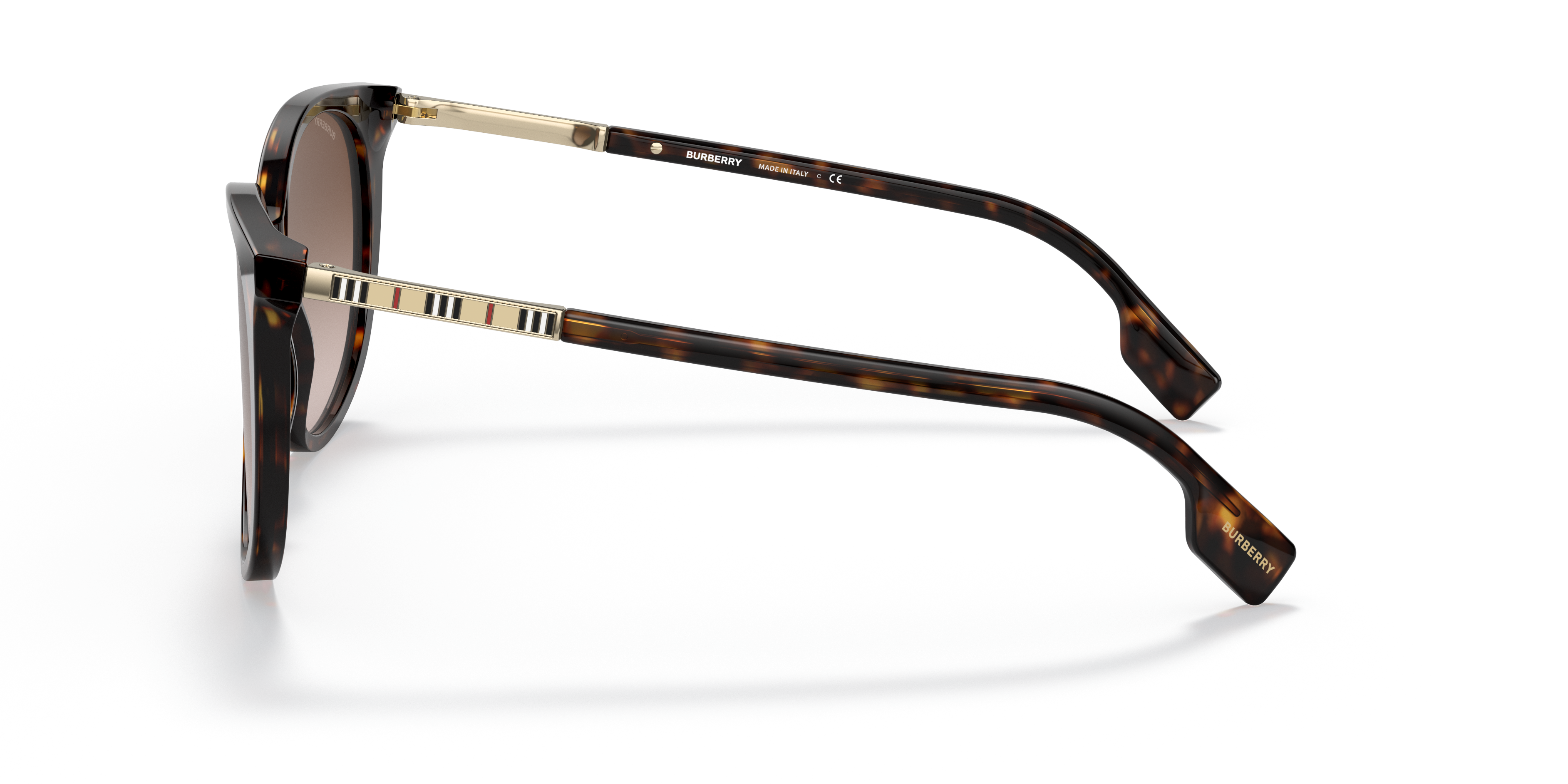 BE4333 Donker Havana AcetaatSunglass Frames van B24, Zijaanzicht