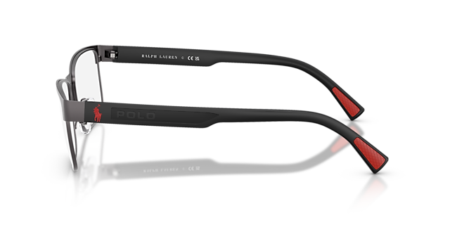 PH1244 Halfglanzend donker staalgrijs MetaalEyeglass Frames van B24, Zijaanzicht