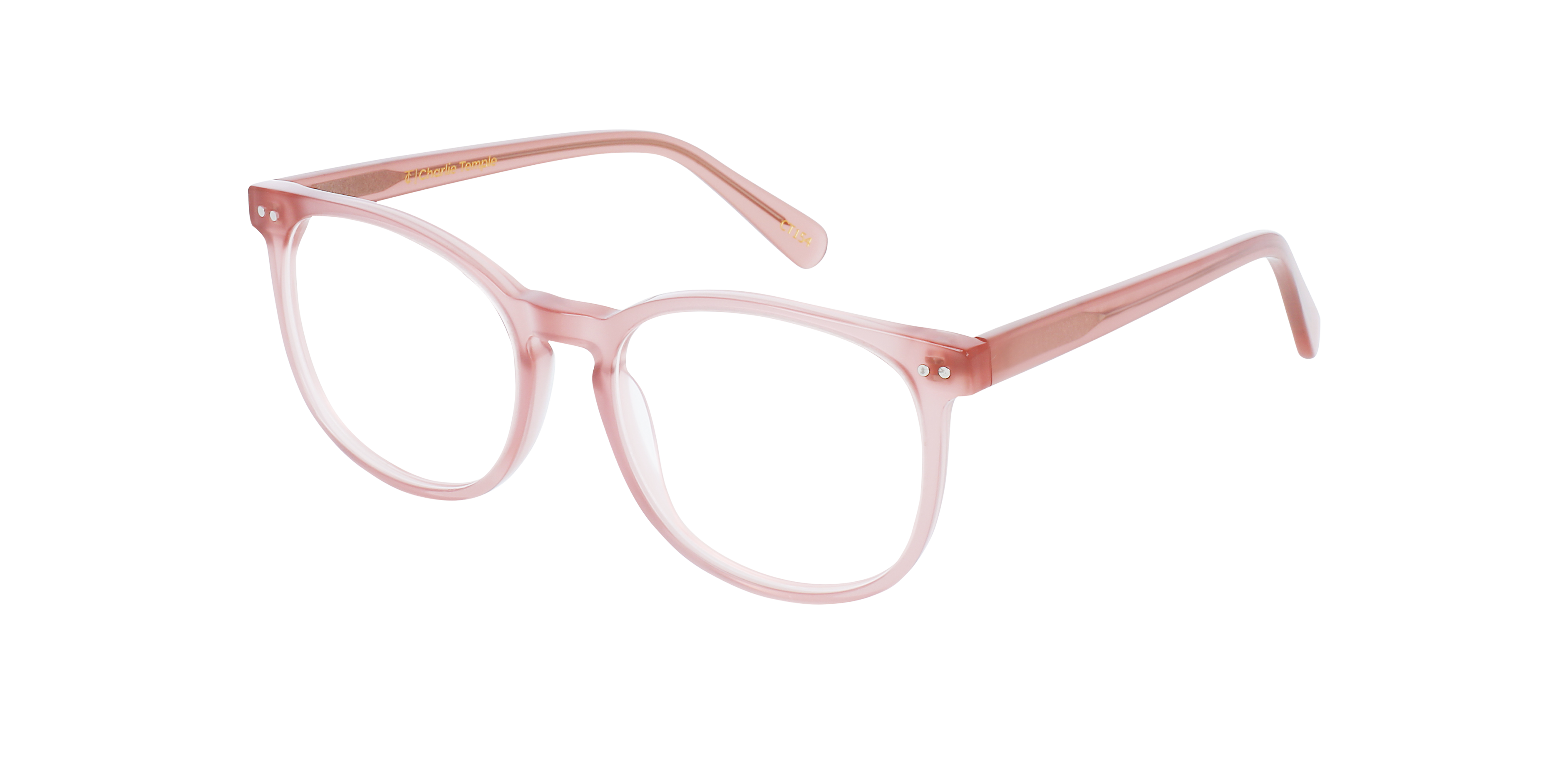BARRON Milky Dark Rose AcetatEyeglass Frames von B24, Dreiviertelansicht